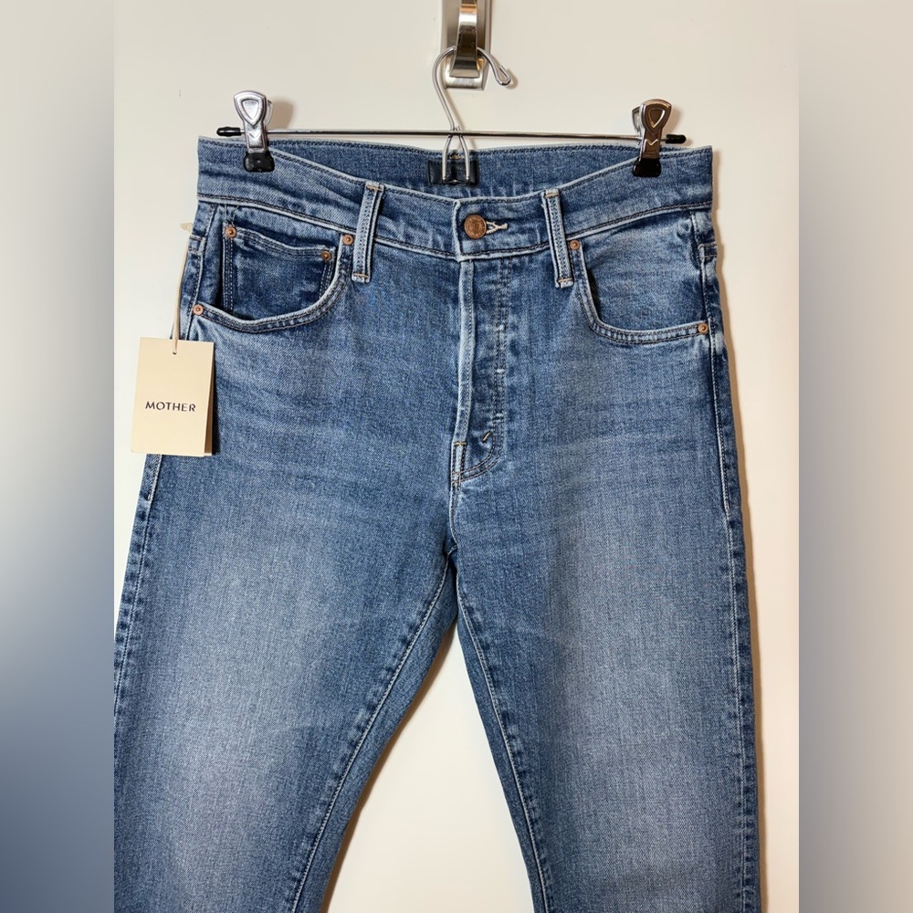 Mother The Mid Rise Hiker Hover Penny For Your Thoughts Button Fly Jeans Size 26 - Picture 4 of 10